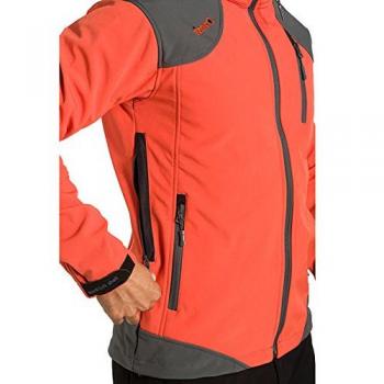 Orange/Dunkelgraue Makalu Softshell Jacke für Erwachsene (Izas) – M