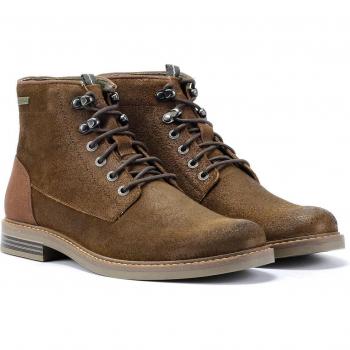 Barbour Deckham Braune Herrenlederstiefel EU 42