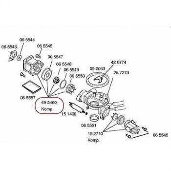 Pompe complète de cyclage pour lave-vaisselle Bosch 00494767