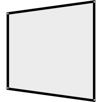 Écran projecteur portable SOONHUA 4:3 pliable avec bordures noires et trou pour suspension, blanc