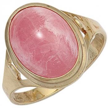 Jobo Goldring Damen 585 Gelbgold Rhodochrosit rosa Größe 60