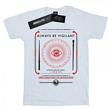 T-shirt XL Blanc Fantastiques Animaux Toujours Restez Vigilant