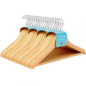 SONGMICS 20er Set Kinderkleiderbügel aus Holz, 35 cm, drehbare Haken