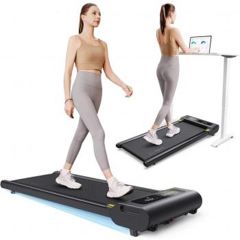 Banda di corsa elettrica UREVO E3S con inclinazione, motore silenzioso 2,25 CV, schermo LED, telecomando, velocità 0,9-6,4 km/h, capacità 265 lbs/120 kg