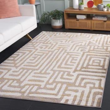 Mauve Ivory Amsterdam 4' x 6' Floor Mat