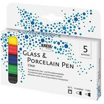 Kit de Stylos KREUL pour Art en Verre et Porcelaine