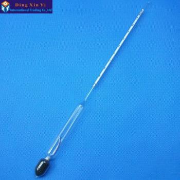 2 pièces hydromètre Baume 0-10 en verre