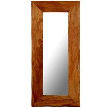 Specchio da toeletta in legno di acacia 50 x 110 cm