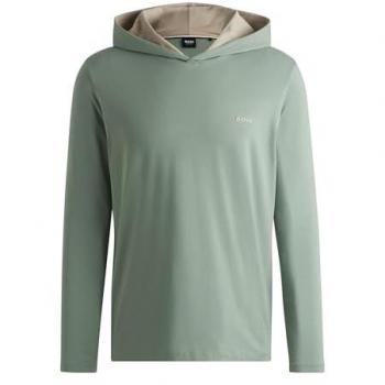 Felpa con cappuccio BOSS Light Verde Pastello XL