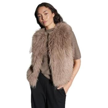 Gilet en fausse fourrure camel WONDRA 40