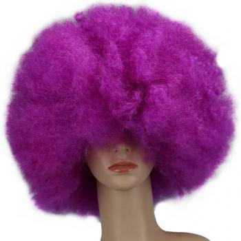 Peluca Cosplay Afro Púrpura QQXCAIW para Todos