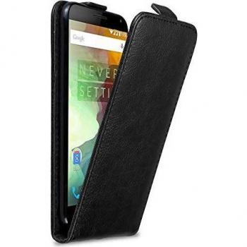 Case Cover Magnetico OnePlus 2 in Nero Stile Flip