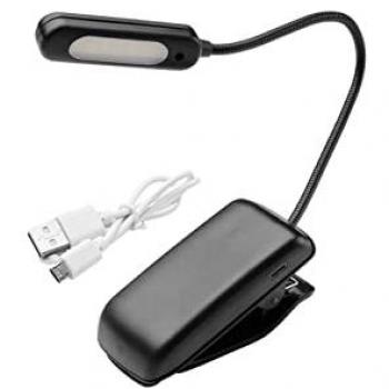 Linterna led de mesa con clip recargable usb con 3 tonos de luz y 3 niveles de luminosidad linterna con pinza lampara lectura
