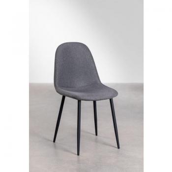Juego de 4 Sillas de Comedor Glamm Sklum en Negro