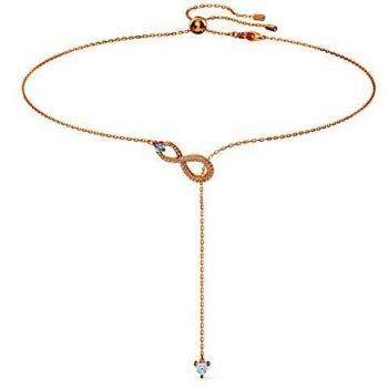 Collar Swarovski Infinity Baño tono oro Rosa