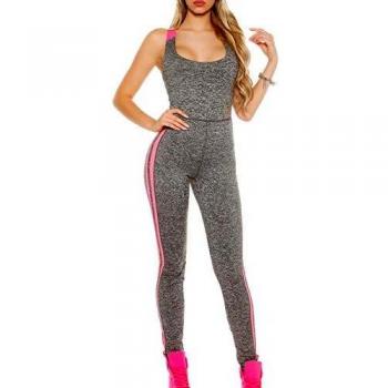 Sportler-Koucla Trainingsoverall Maxi, kontrastierte Streifen – S