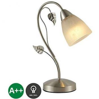 Lampada da tavolo grigia Yannie in metallo per soggiorno e sala da pranzo