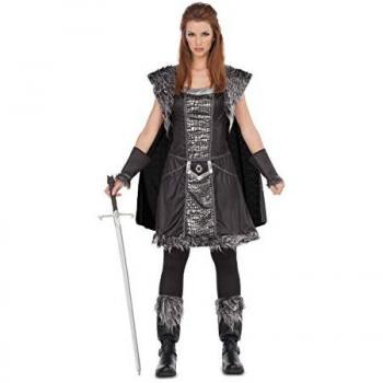 Légende Nord – Déguisement féminin, robe avec cape aux couleurs vives, ensemble complet