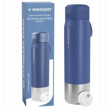 Wessper B2 – Gourde de 1 L, acier inox 18/8, système filtrant ActiTEX™ Disc