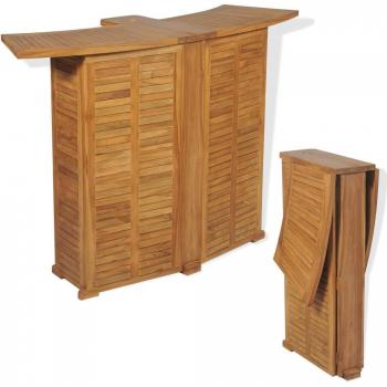 Mesa Plegable de Madera Teca 155 × 53 cm