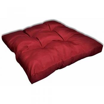 VidaXL Palettenkissen 80 x 80 x 12 cm Weinrot