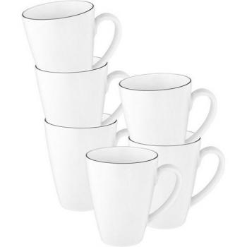 Lido Black Line Kaffeebecher von Seltmann – 350 ml, 6 Stück
