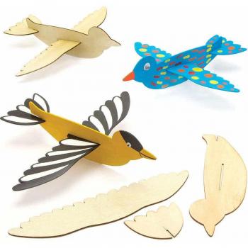 Birdie Woodcraft Flying Plane Kits (Pack of 8)