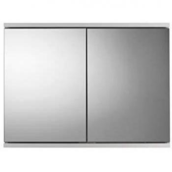 Simplicity 2-Door White Mirror Cabinet