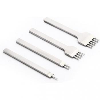 Leatherworking Essentials: 4-Piece Stainless Steel Tool Set
