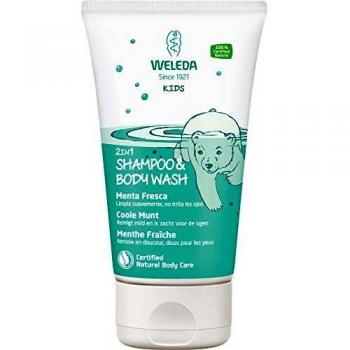 Weleda Menta Fresca Kit 2‑in‑1 Shampoo e Lavaggio Corpo per Bambini