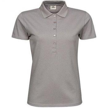 TeeJays Damen Stretch Polo Shirt Kurzarm Bio – Baumwolle (Rot)