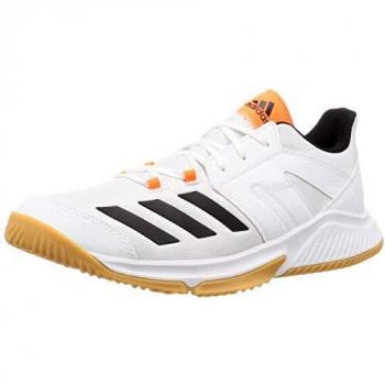Adidas Men's Performance Essence Handball Shoe White/Orange, Size 9.5 UK (44 EU)