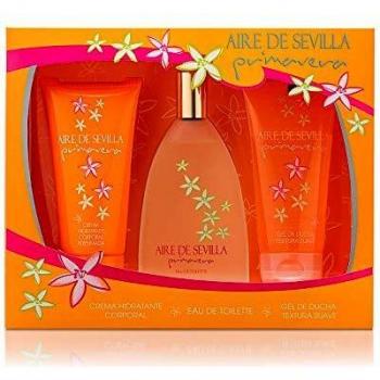 Aire De Sevilla Primavera Geschenkset (Eau De Toilette Spray, Körperlotion + Peeling)