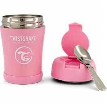 Twistshake Edelstahl Lebensmittelbehälter Pink Thermosflasche für Lebensmittel 350 ml