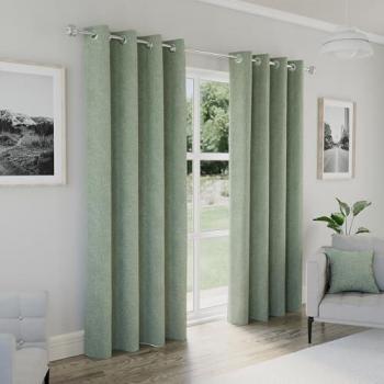 Green Eyelet Blackout Curtains