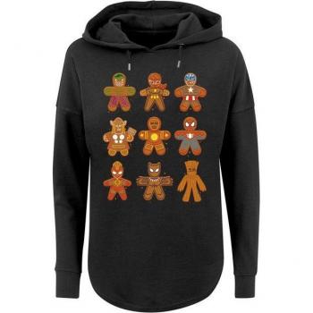 Damen‑Kapuzenpullover F4NT4STIC “Lebkuchen‑Fest” Marvel‑Universum, XS, Schwarz, Oversize