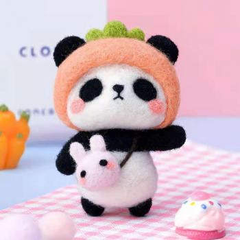 DIY Panda Wool Felt Doll Accessories