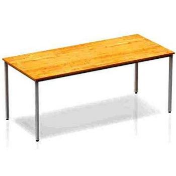 Impulse Straight Table 1800 Maple Box Frame Leg Silver
