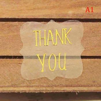 Polygonal Thank You Stickers