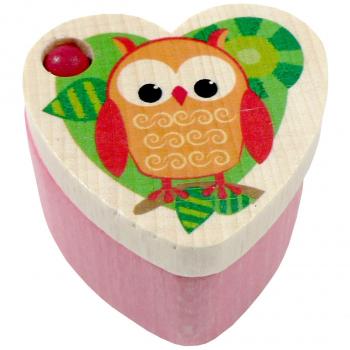 Zahndöschen „Eule“ 14359 – Handgefertigte Holzschmuckschachtel