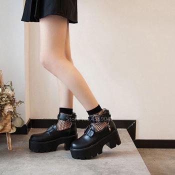 Chaussure Lisse PU Black Platform