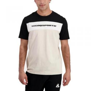 T-shirt Le Coq Sportif Contemporain N2 manica corta beige nero