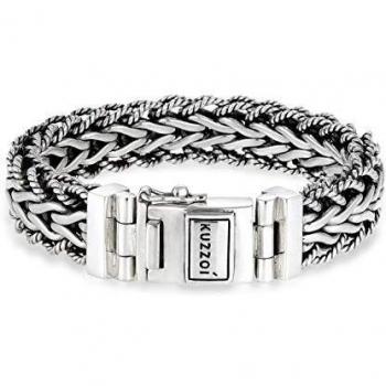 Kuzzoi Panzerarmband 95g schwer aus 925er Silber
