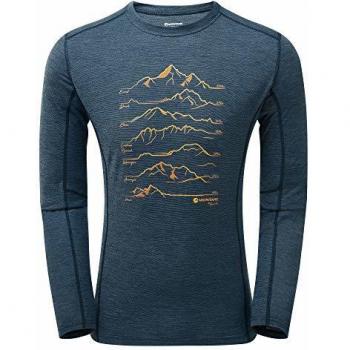 Blue Summit 140g Long‑Sleeve T-Shirt – NARWHAL – 7 Summits – Large