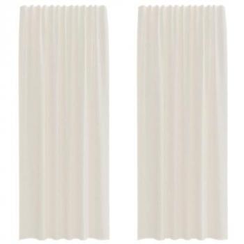 Tende in Voile con Linguetta 2 unità, tonalità crema – Vidaxl