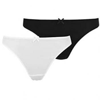 String PETITE FLEUR, Damen, Gr. 36/38, weiß (2xweiß, 1xschwarz), Microfaser, Spitze, Obermaterial: 96% Polyamid, 4% Elasthan, körpernah, Unterhosen, mit Spitze hinten