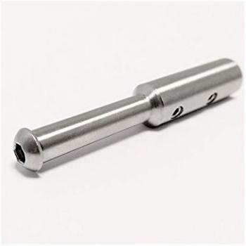 Poteau tendeur de câble inox A2, longueur longue (60‑80 mm), embout bille