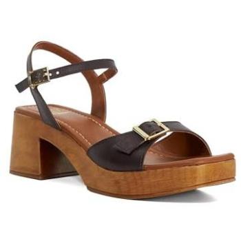 Dune London Jeane Sandales en bois à talons intermédiaires