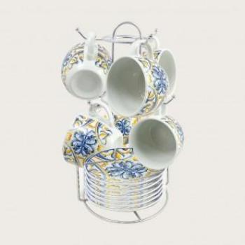 Set 6 tazzine caffè con piattini