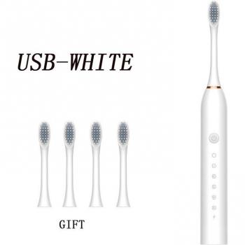 Electric Sonic Toothbrush with 6 Functions Soft Fur USB Charging Waterproof